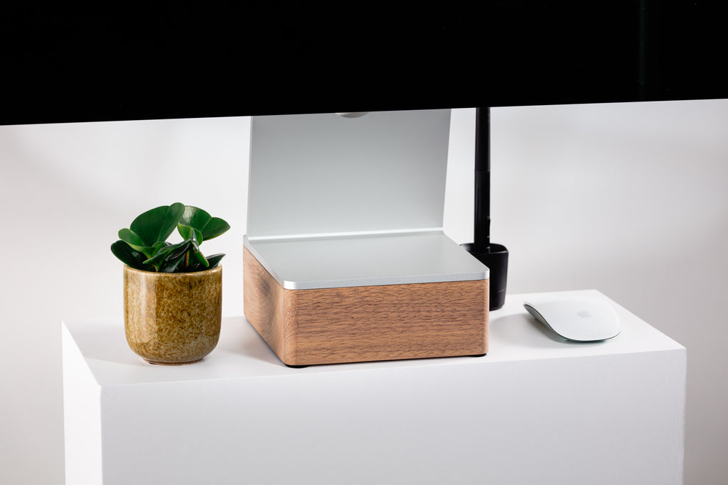 Solid Studio Display Riser - Walnut