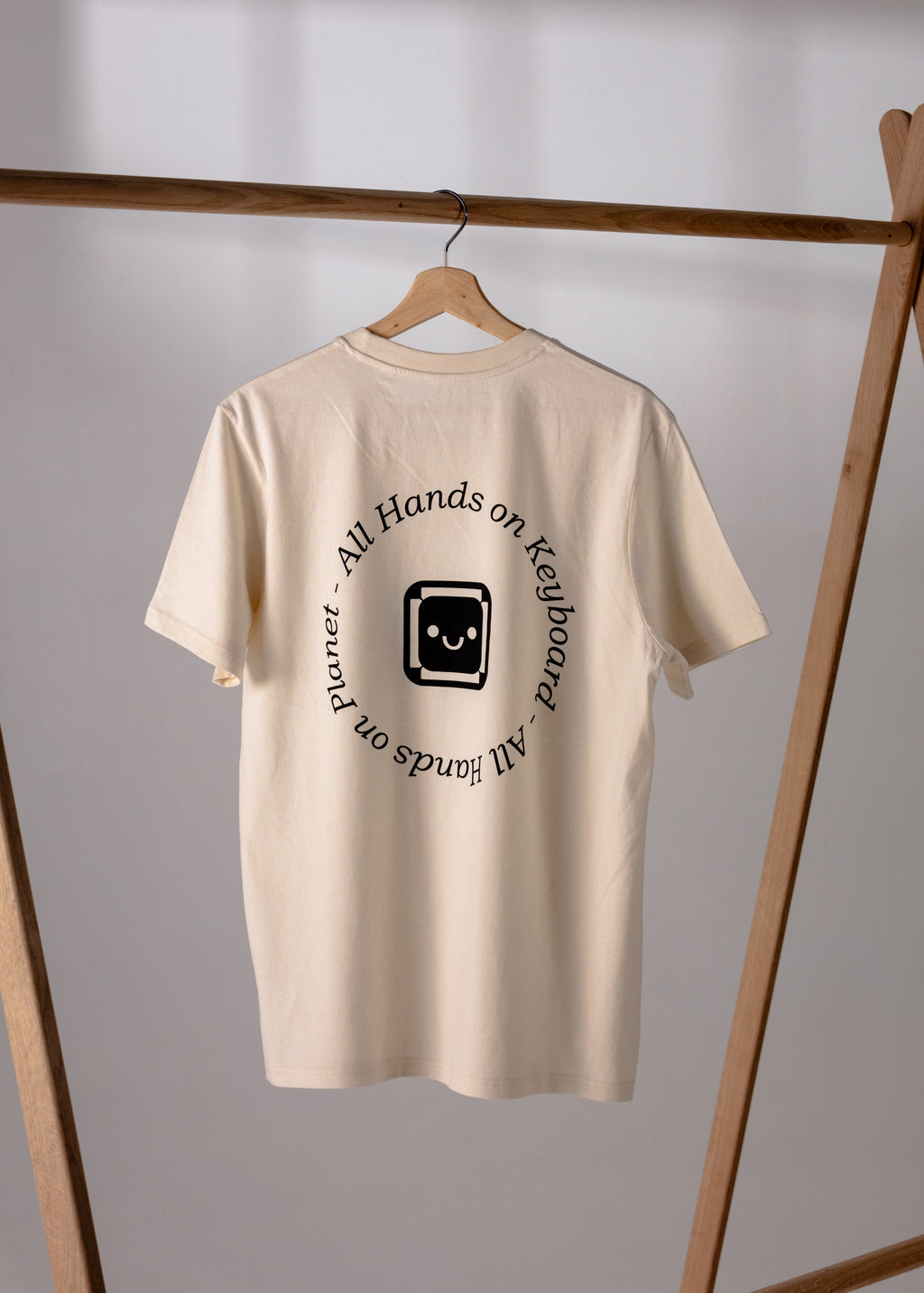 The Signature Tee. Natural. All Hands On Keyboard - All Hands on Planet Black