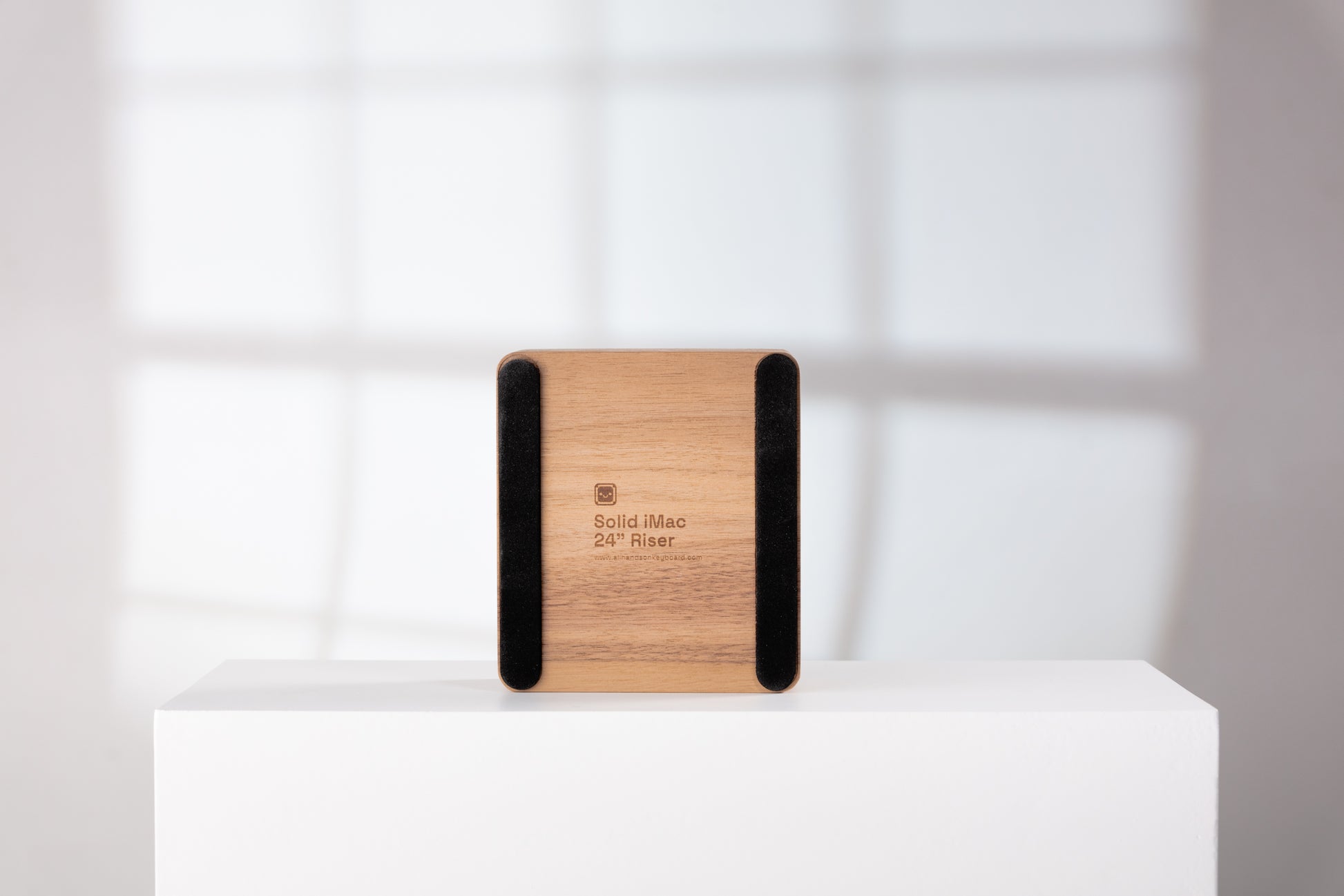 Solid iMac 24" Riser - Walnut