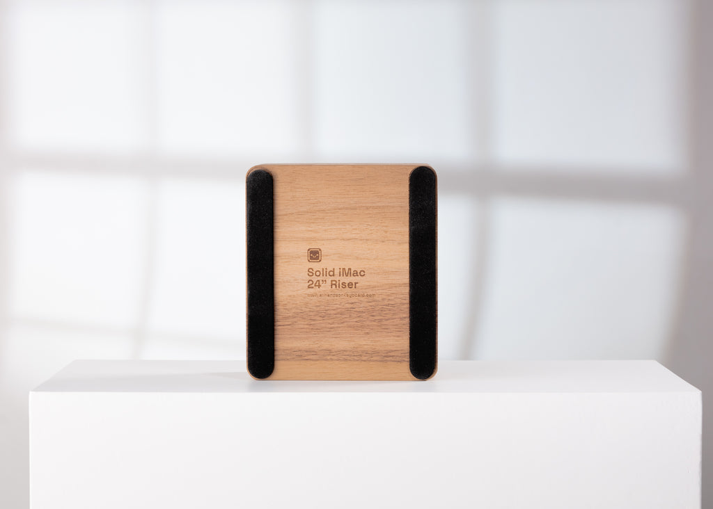 Solid Studio Display Riser - Walnut