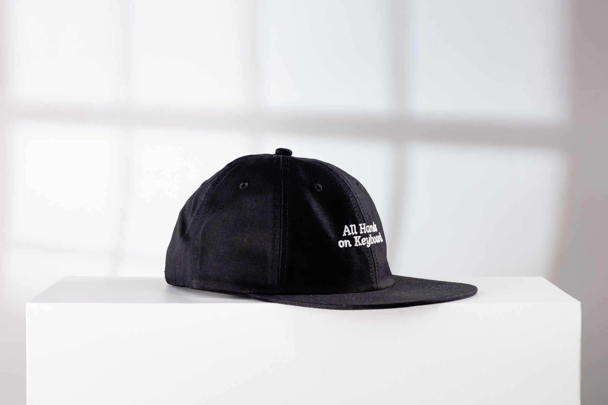 All Hands on Keyboard - Black unstructured 6 panel cap