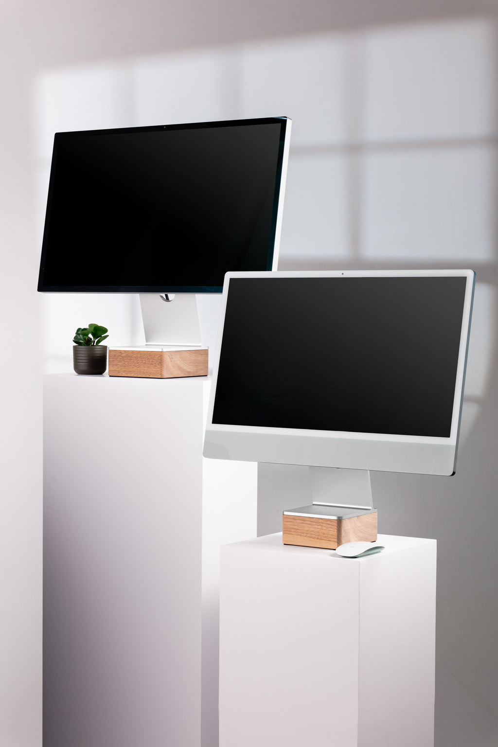 Solid Studio Display Riser - Walnut