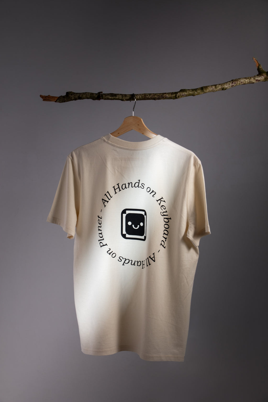 The Signature Tee. Natural. All Hands On Keyboard - All Hands on Planet Black