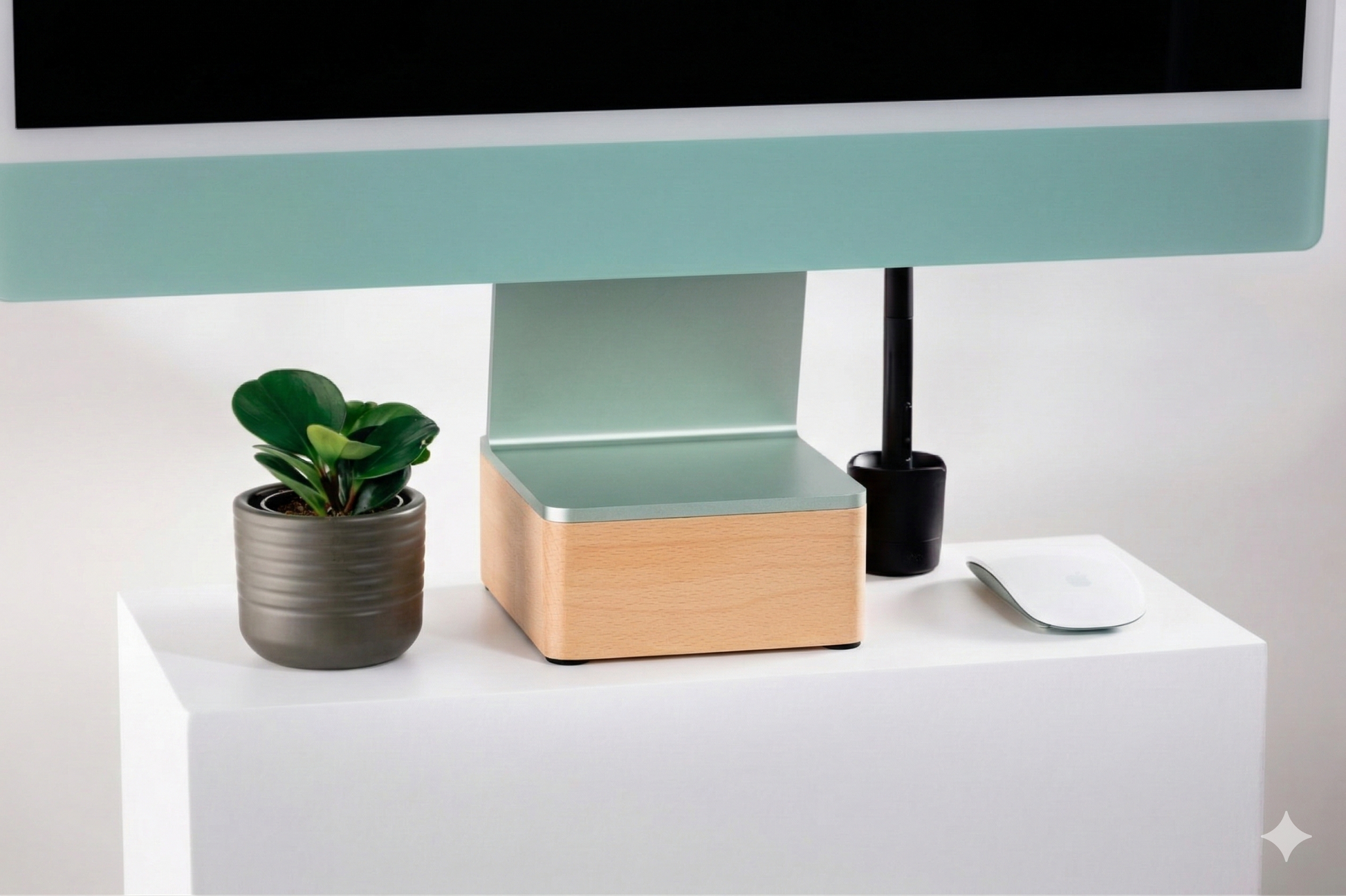 Solid iMac 24" Riser - Beech